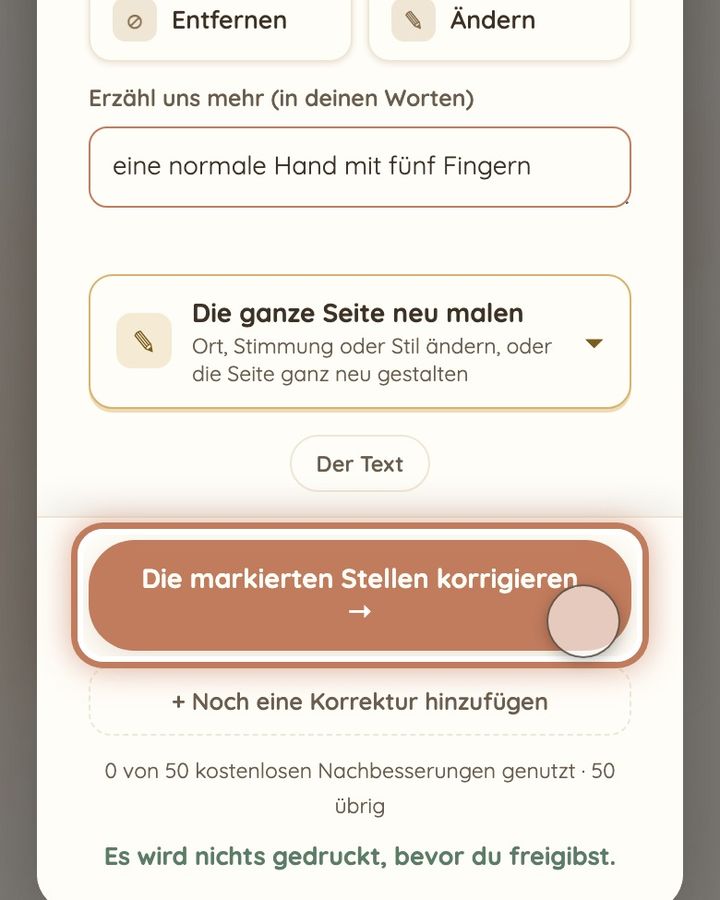 Eine Hand oder etwas Kaputtes reparieren