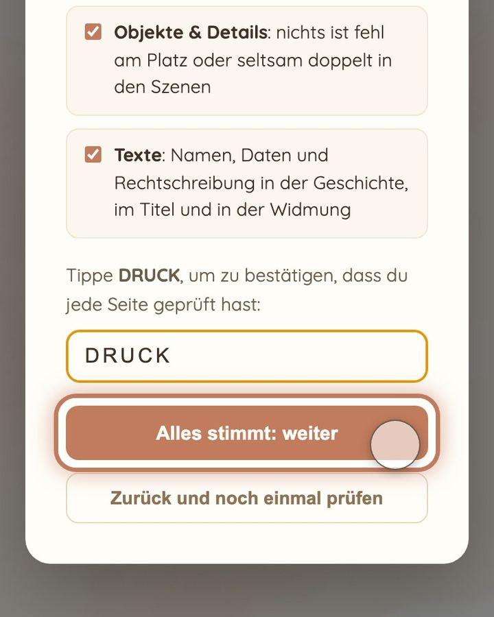 Die letzte Prüfung vor dem Druck