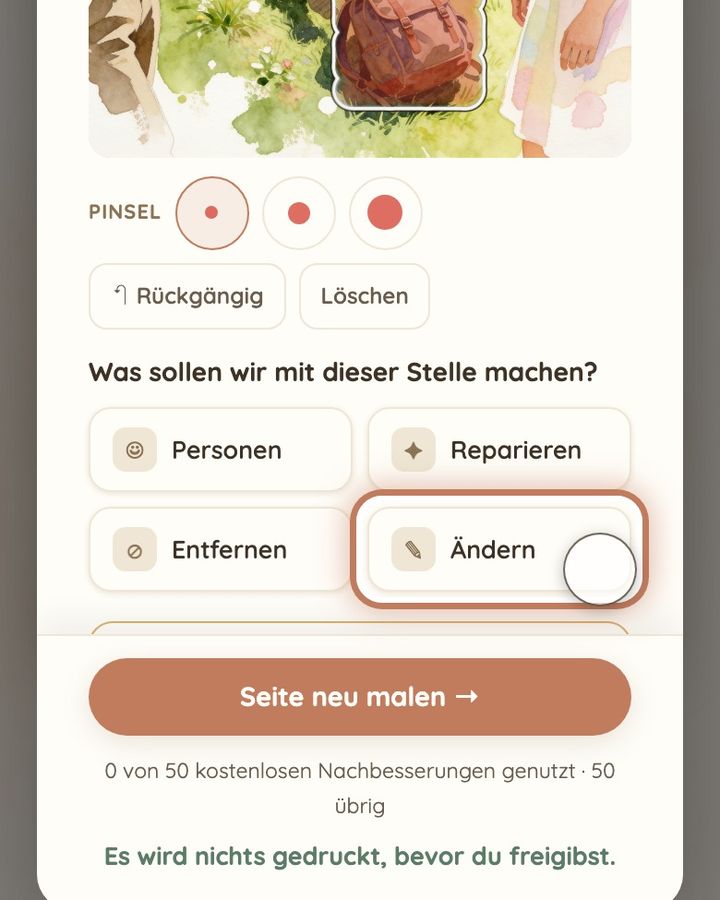 So markierst du, was sich ändern soll