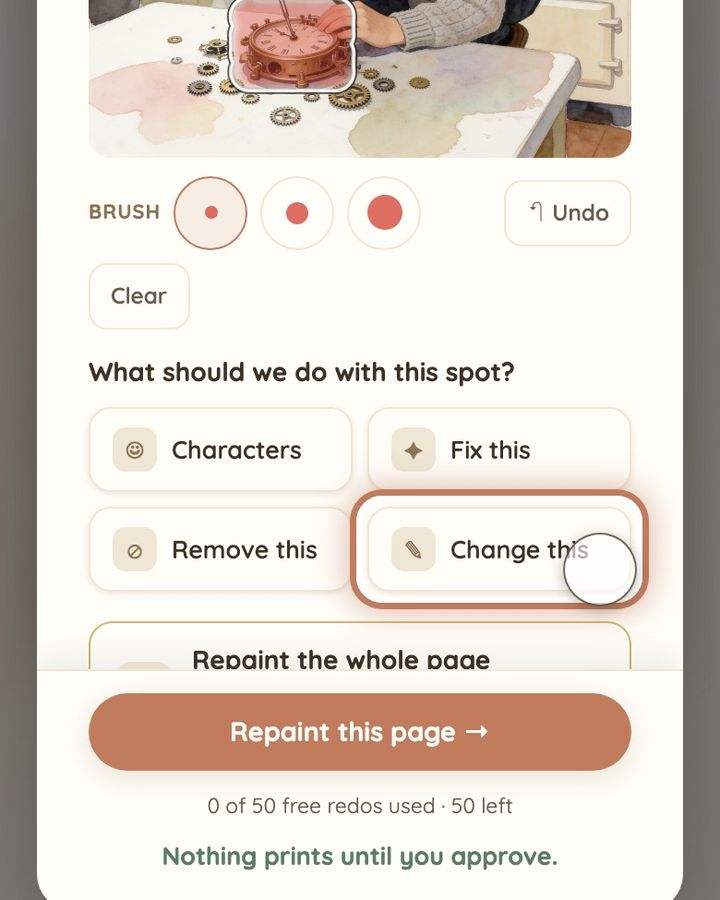 How to mark what you want changed