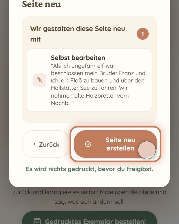 Den Text einer Seite ändern