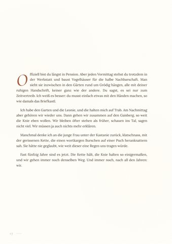 Beispielseite mit dem Text der Geschichte: das Schlusskapitel, Vogelhäuser für die halbe Nachbarschaft