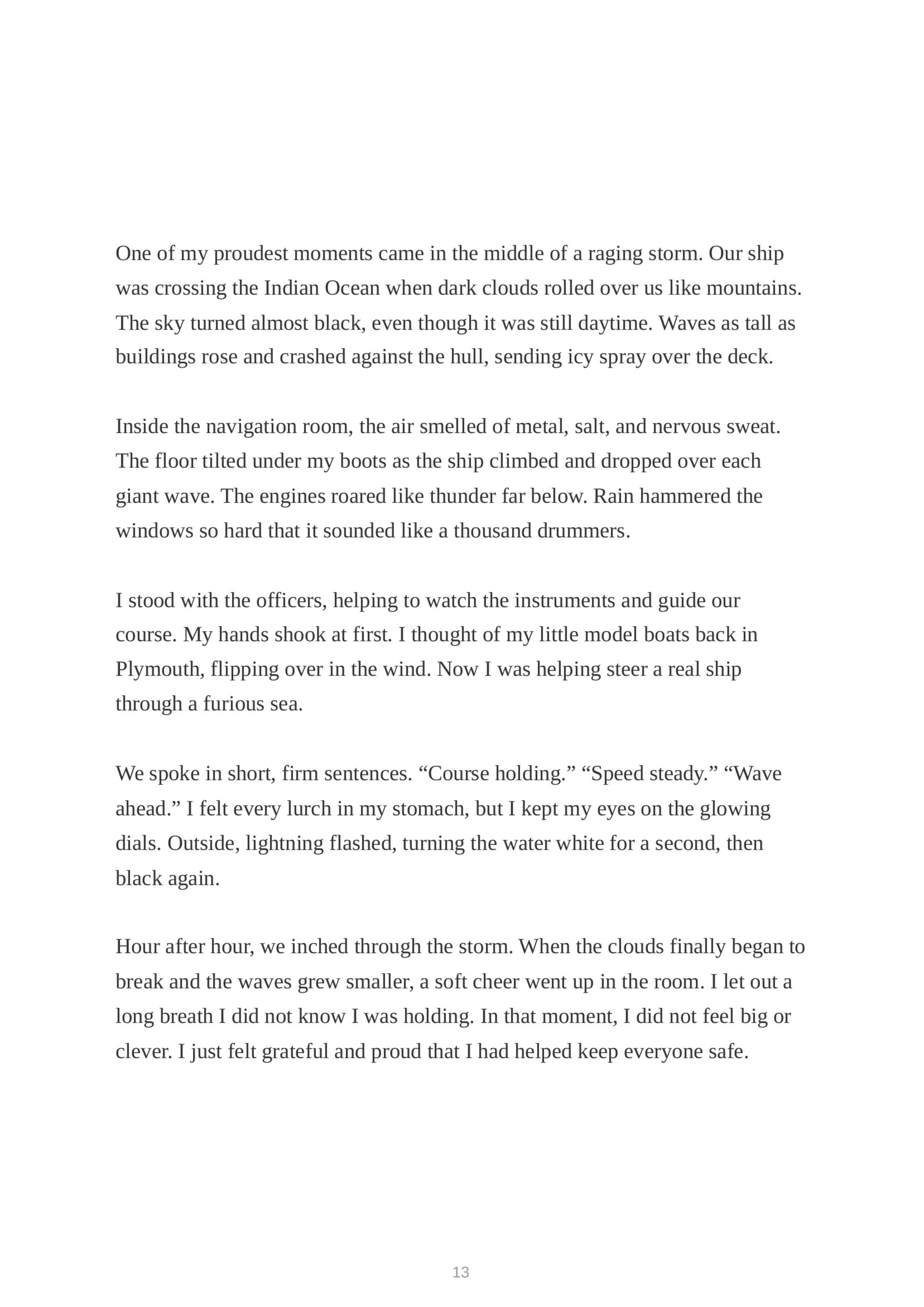 Storm at sea - navigation room