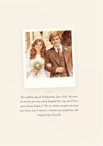 Memory photo page: the wedding day at St Edward's, 1978