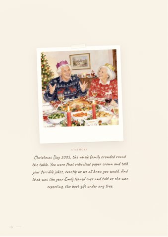 Memory photo page: Christmas Day 2005, the whole family round the table